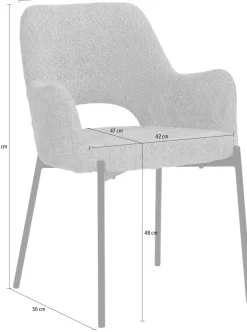 SIT Armlehnstuhl »Kiew 2er-Set Bouclé Esszimmerstühle mit Rücken Cut-Out« (Set) 2 Stk.Öko-Tex Bouclé-Bezug & modernes Rücken Cut-Out Design