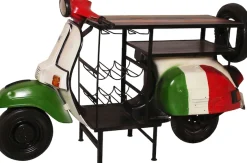 SIT Bartisch »Italien aus recyceltem Roller mit Flaschenablage« Original Rollerfront mit Halter für 6 Flaschen und Gläser