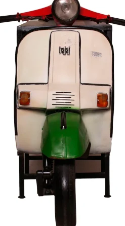 SIT Bartisch »Italien aus recyceltem Roller mit Flaschenablage« Original Rollerfront mit Halter für 6 Flaschen und Gläser