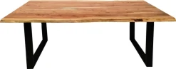 SIT Baumkantentisch »Dijon aus Massivholz mit Baumkante & trendigem Kufengestell« 56 mm starke Tischplatte mit Baumkante wie gewachsen