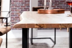 SIT Baumkantentisch »Dijon aus Massivholz mit Baumkante & trendigem Kufengestell« 56 mm starke Tischplatte mit Baumkante wie gewachsen