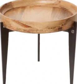 SIT Beistelltisch »Ø 46 cm Mangoholz mit Tablettfunktion & Metallgestell« Abnehmbare Tischplatte auch als praktisches Tablett nutzbar
