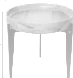 SIT Beistelltisch »Ø 46 cm Mangoholz mit Tablettfunktion & Metallgestell« Abnehmbare Tischplatte auch als praktisches Tablett nutzbar