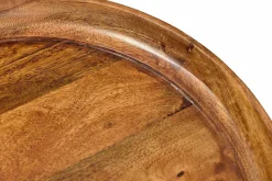 SIT Beistelltisch »Juan rund aus Mangoholz mit Tablett & Metallgestell« Runde Mango-Platte mit erhöhtem Rand & praktischem Tablett