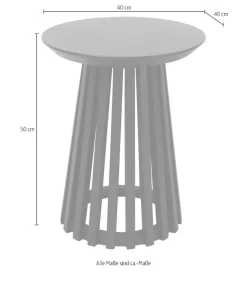SIT Beistelltisch »Madrid Beistelltisch & Hocker 2-in-1 mit Schweizer Kante« 2-in-1 Funktion & elegante Tischplatte mit Schweizer Kante