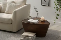 SIT Beistelltisch »Tel Aviv aus Mango massiv mit dreieckiger Tischplatte« 1 Stk. tlg. Geometrisches Design mit dreieckiger Massivholz-Tischplatte