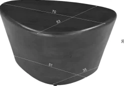 SIT Beistelltisch »Tel Aviv aus Mango massiv mit dreieckiger Tischplatte« 1 Stk. tlg. Geometrisches Design mit dreieckiger Massivholz-Tischplatte