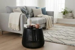 SIT Beistelltisch »Zagreb rund aus Mango massiv mit Lamellendesign« 1 Stk. tlg. Dekorative Lamellendetails aus massivem Mangoholz