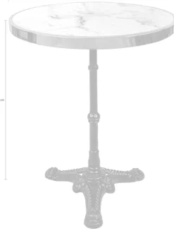 SIT Bistrotisch »Valencia mit Marmorplatte & elegantem Gusseisen-Fuß« Weiße Marmorplatte trifft auf markantes Fußdesign