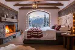 SIT Boxspringbett »Zwolle mit Holz-Mosaik-Kopfteil & 7-Zonen Matratze« Einzigartiges Teakholz-Mosaik Kopfteil & komfortabler Topper
