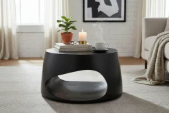SIT Couchtisch »Lahore rund aus Mango massiv mit offenem Ablagefach« 1 Stk. tlg. Asymmetrisches Ablagefach mit individueller Holzmaserung