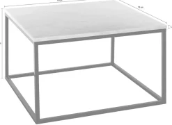 SIT Couchtisch »Wien aus Marmor mit Metallgestell – quadratisches Design« Echter Marmor mit gerader Kante & stabilem Metallgestell
