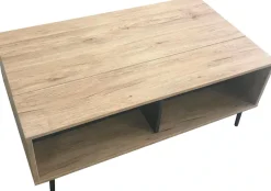 SIT Couchtisch »Wohnzimmertisch Mailbox – Scandi‑Low Couch‑Tisch MDF mit Metallbeinen« MDF‑Couchtisch mit glatter Dekorfolie & stabilem Metallgestell