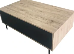 SIT Couchtisch »Wohnzimmertisch Mailbox – Scandi‑Low Couch‑Tisch MDF mit Metallbeinen« MDF‑Couchtisch mit glatter Dekorfolie & stabilem Metallgestell