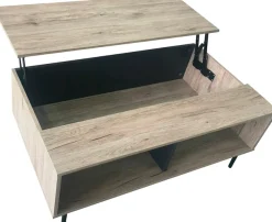 SIT Couchtisch »Wohnzimmertisch Mailbox – Scandi‑Low Couch‑Tisch MDF mit Metallbeinen« MDF‑Couchtisch mit glatter Dekorfolie & stabilem Metallgestell