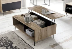 SIT Couchtisch »Wohnzimmertisch Mailbox – Scandi‑Low Couch‑Tisch MDF mit Metallbeinen« MDF‑Couchtisch mit glatter Dekorfolie & stabilem Metallgestell
