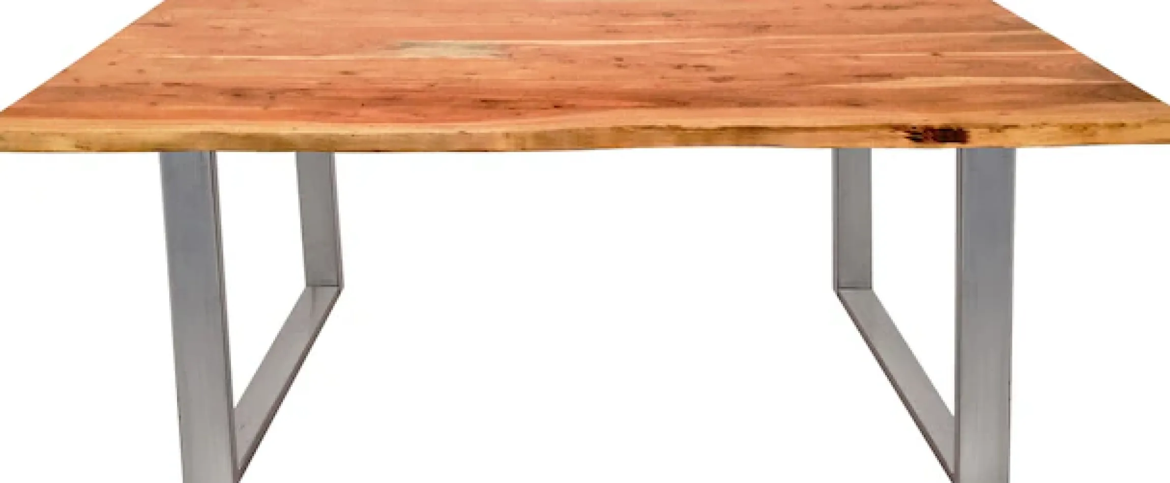 SIT Esstisch »Akazienholz Massivholz mit Baumkante & Stahlgestell« Naturbelassene Baumkante trifft auf modernes U-Stahlgestell