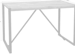 SIT Esstisch »Basel aus Altholz 120x70 cm mit Kufengestell & Unikat-Charakter« Bunt lackiertes Altholz mit schwarzen Kufengestell & Querstreben