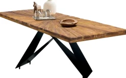 SIT Esstisch »Chur aus Teak mit 50-mm-Platte & Sonnendesign & Cross-Base-Gestell« 1 Stk. tlg. 50-mm-Teakplatte mit außergewöhnlichem Sonnendesign