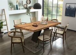 SIT Esstisch »Chur aus Teak mit 50-mm-Platte & Sonnendesign & Cross-Base-Gestell« 1 Stk. tlg. 50-mm-Teakplatte mit außergewöhnlichem Sonnendesign