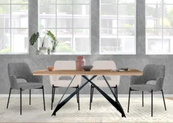 SIT Esstisch »Como aus Wildeiche massiv geölt mit 40-mm-Platte & Cross-Base-Gestell« 1 Stk. tlg. Geölte Wildeiche mit natürlicher Maserung und Lamellenstruktur