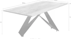 SIT Esstisch »Como aus Wildeiche massiv geölt mit 40-mm-Platte & Cross-Base-Gestell« 1 Stk. tlg. Geölte Wildeiche mit natürlicher Maserung und Lamellenstruktur
