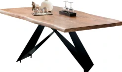 SIT Esstisch »Conwy aus Akazie massiv mit Baumkante & Cross-Base-Gestell« 1 Stk. tlg. 56 mm starke Akazienplatte mit natürlich gewachsener Baumkante