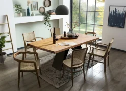 SIT Esstisch »Dinan aus Teak mit 50-mm-Platte & Cross-Base-Gestell« 1 Stk. tlg. Recyceltes Teak mit einzigartiger Maserung & gewollten Gebrauchsspuren
