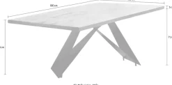SIT Esstisch »Dinan aus Teak mit 50-mm-Platte & Cross-Base-Gestell« 1 Stk. tlg. Recyceltes Teak mit einzigartiger Maserung & gewollten Gebrauchsspuren
