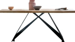 SIT Esstisch »Erice aus Mango massiv mit 56-mm-Platte & Cross-Base-Gestell« 1 Stk. tlg. 56-mm-Mangoholzplatte mit natürlich gewachsener Baumkante