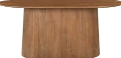 SIT Esstisch »Kapstadt oval aus Mangoholz mit Sockelfuß im Lamellendesign« Moderner Lamellen-Sockel & ovale Tischplatte aus Mangoholz