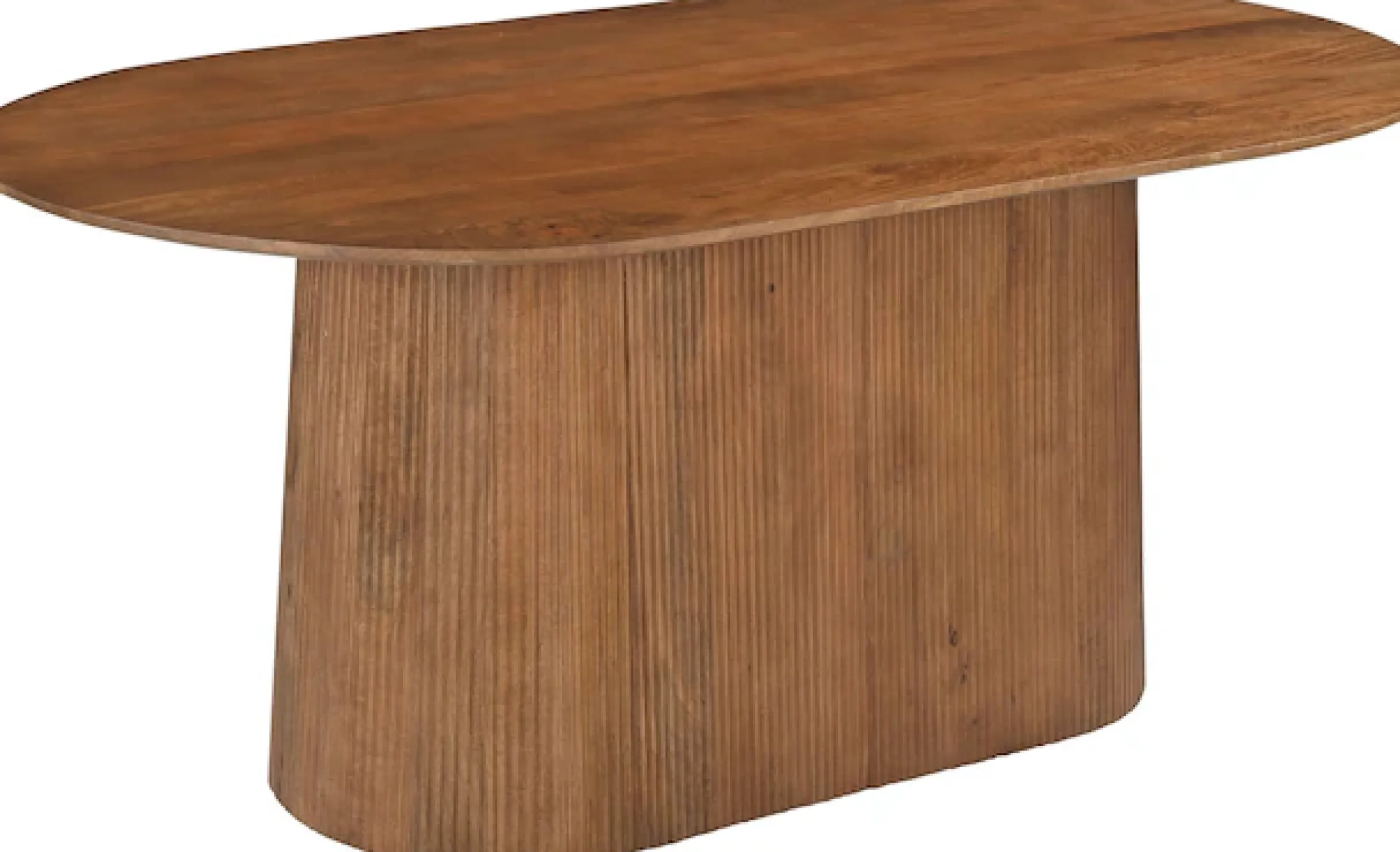 SIT Esstisch »Kapstadt oval aus Mangoholz mit Sockelfuß im Lamellendesign« Moderner Lamellen-Sockel & ovale Tischplatte aus Mangoholz