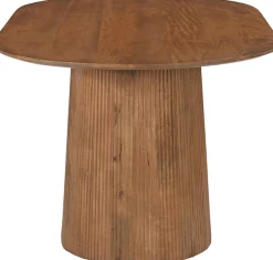 SIT Esstisch »Kapstadt oval aus Mangoholz mit Sockelfuß im Lamellendesign« Moderner Lamellen-Sockel & ovale Tischplatte aus Mangoholz