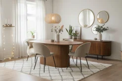SIT Esstisch »Kapstadt oval aus Mangoholz mit Sockelfuß im Lamellendesign« Moderner Lamellen-Sockel & ovale Tischplatte aus Mangoholz