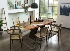 SIT Esstisch »Kars aus Altholz mit buntem Vintage-Look & Cross-Base-Gestell« 1 Stk. tlg. Bunt lackiertes Altholz mit lebendigen Farben & Vintage-Charme