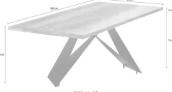 SIT Esstisch »Kars aus Altholz mit buntem Vintage-Look & Cross-Base-Gestell« 1 Stk. tlg. Bunt lackiertes Altholz mit lebendigen Farben & Vintage-Charme