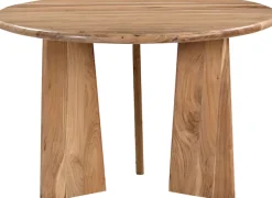 SIT Esstisch »Kyoto aus Akazie Ø120 cm mit asymmetrischem Holzgestell« 1 Stk. tlg. 4 cm starke Akazienplatte mit abgerundeten Kanten & Naturmaserung