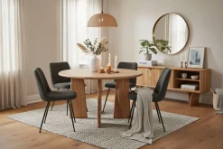 SIT Esstisch »Kyoto aus Akazie Ø120 cm mit asymmetrischem Holzgestell« 1 Stk. tlg. 4 cm starke Akazienplatte mit abgerundeten Kanten & Naturmaserung