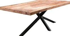 SIT Esstisch »Lourdes aus recyceltem Teakholz mit Metallgestell« 50 mm starke Teakholzplatte & extravagantes Metallgestell