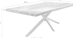 SIT Esstisch »Lourdes aus recyceltem Teakholz mit Metallgestell« 50 mm starke Teakholzplatte & extravagantes Metallgestell