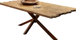 SIT Esstisch »Mantua aus recyceltem Teakholz mit Bruchkante & Metallgestell« 50 mm starke Teakholzplatte mit markanter Bruchkante
