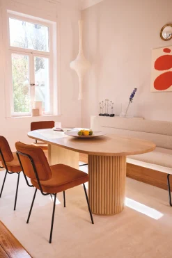 SIT Esstisch »Moderner Esstisch im Ribbed‑Design – Massiver Mangoholz‑Tisch« Massiver Mangoholz‑Esstisch mit eleganter Maserung