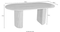 SIT Esstisch »Moderner Esstisch im Ribbed‑Design – Massiver Mangoholz‑Tisch« Massiver Mangoholz‑Esstisch mit eleganter Maserung