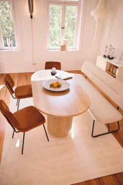 SIT Esstisch »Moderner Esstisch im Ribbed‑Design – Massiver Mangoholz‑Tisch« Massiver Mangoholz‑Esstisch mit eleganter Maserung