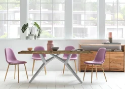 SIT Esstisch »New York aus Altholz mit 40-mm-Platte & Metallgestell« Bunt lackiertes Altholz – jedes Stück ein individuelles Unikat