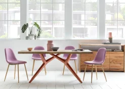 SIT Esstisch »Sofia mit Baumkante & extravagantem Metallgestell im Design-Mix« Baumkante wie gewachsen trifft auf extravagantes Metallgestell