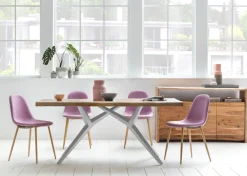 SIT Esstisch »Tampa mit Baumkante & extravagantem Metallgestell im Design-Mix« Baumkante wie gewachsen trifft auf extravagantes Metallgestell