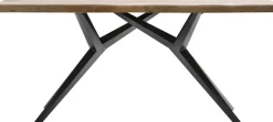 SIT Esstisch »Toronto Massivholz mit Baumkante & extravagantem Metallgestell« Speisetisch Baumkante wie gewachsen & extravagantes Metallgestell