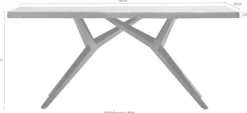 SIT Esstisch »Toronto Massivholz mit Baumkante & extravagantem Metallgestell« Speisetisch Baumkante wie gewachsen & extravagantes Metallgestell