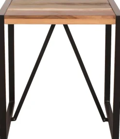 SIT Esstisch »70x70 cm Altholz Massivholz Metall Industrial Design« Quadratischer Esstisch aus Altholz & Metall im Industrial Stil